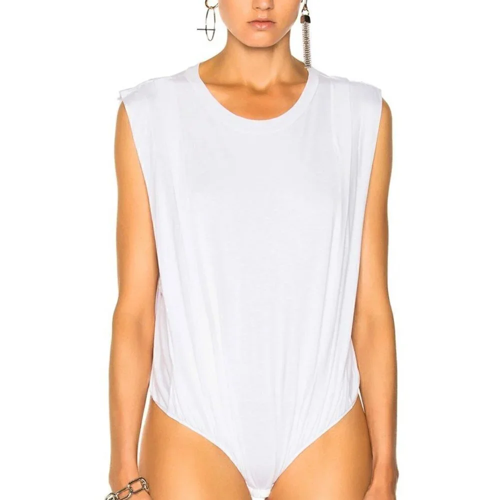JEAN ATELIER Allegra Bodysuit In White Size Medium NWT - Picture 2 of 9